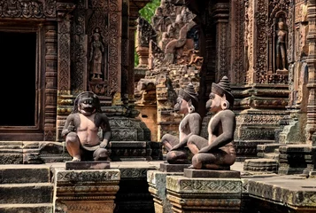 Fotobehang Historisch monument Banteay Srei or Banteay Srey is a 10th-century Cambodian temple dedicated to the Hindu god Shiva