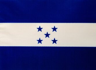 The national flag of Honduras.