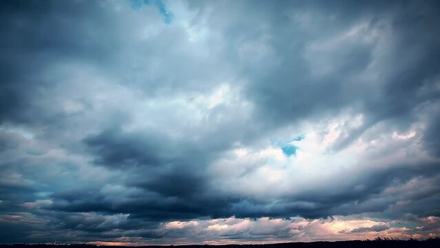sky and clouds. timelapse sunset.