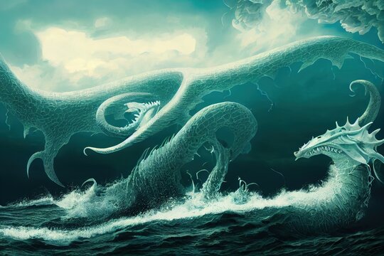 Sea Monsters of background, 