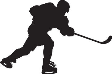 Fototapeta premium silhouette of people playing hockey