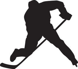 Fototapeta premium silhouette of people playing hockey