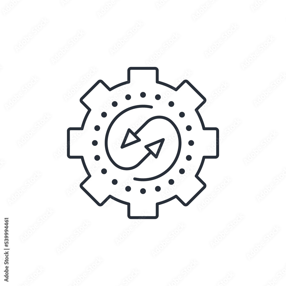 Poster software compliance. vector linear icon isolated on white background.