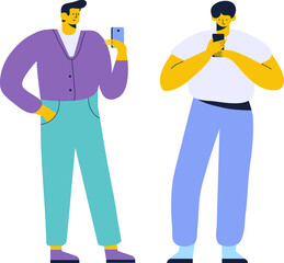 Two Men, couple silhouette