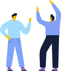 Two Men, couple silhouette