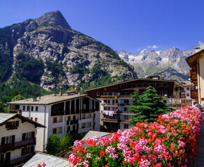 Fototapeta na wymiar Courmayeur, Aosta Valley, Italy