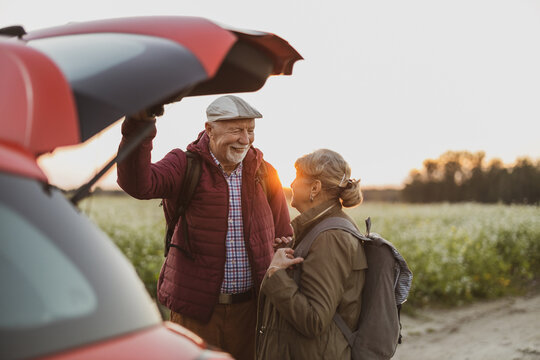 Senior Couple On A Road Trip
