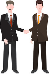 Set PNG illustrations flat design concept business and working activity in company.