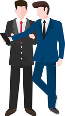 Set PNG illustrations flat design concept business and working activity in company.