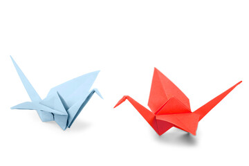 Paper Cranes Origami - obrazy, fototapety, plakaty