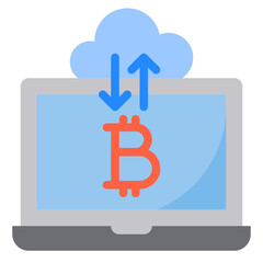 Bitcoin flat style icon