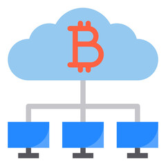 Bitcoin flat style icon