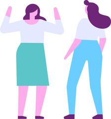 People talking flat vector illustration