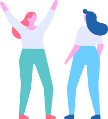 People talking flat vector illustration