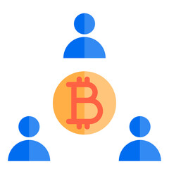 Bitcoin flat style icon