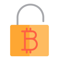 Bitcoin flat style icon
