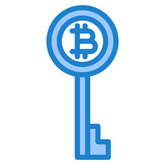 Bitcoin blue style icon