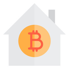 Bitcoin flat style icon