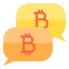 Bitcoin flat style icon