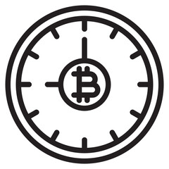 Bitcoin outline style icon