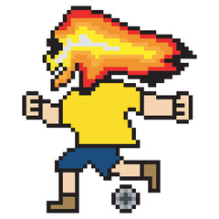 Soccer ghost kicking the ball