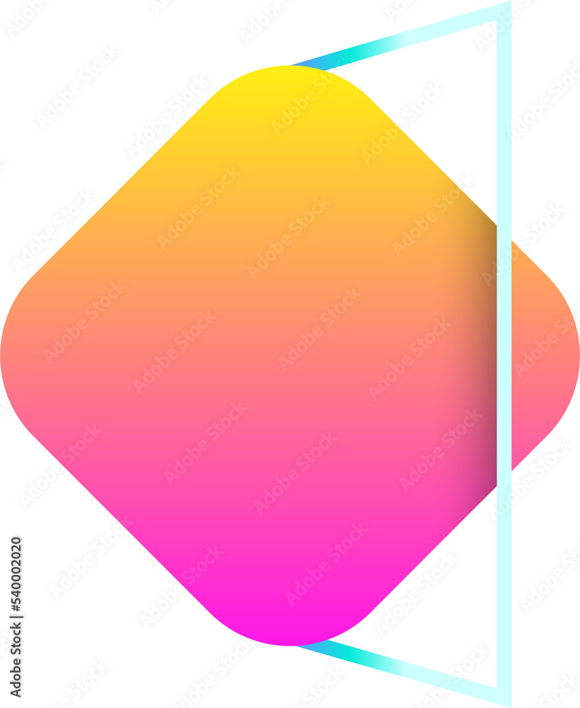 Poster png element graphic vivid gradient geometric and line. abstract background shape.