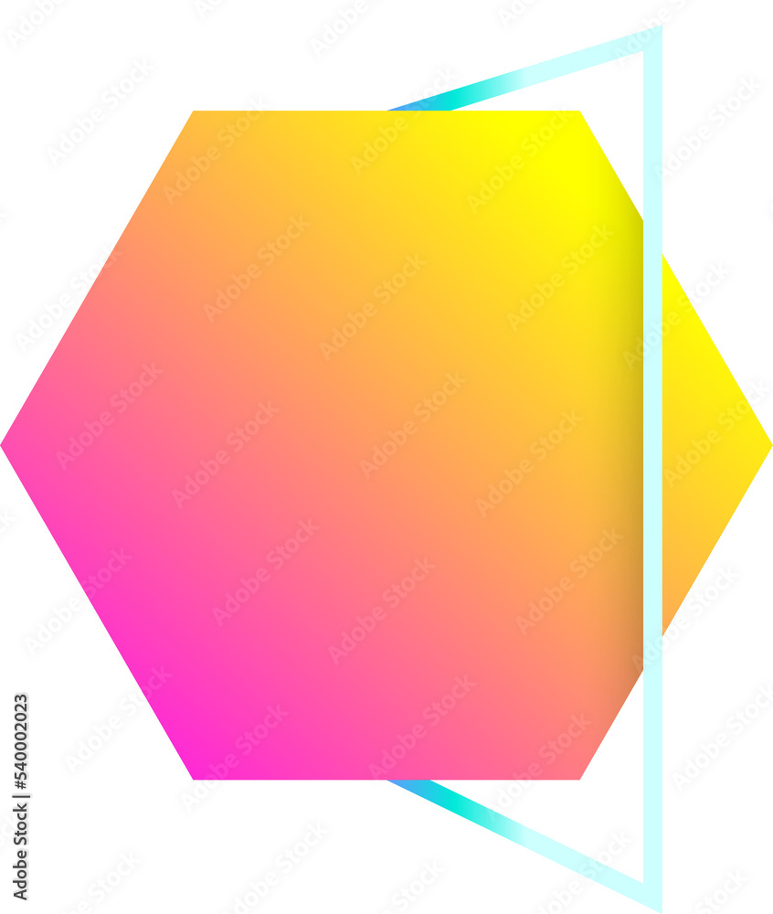 Poster png element graphic vivid gradient geometric and line. abstract background shape.