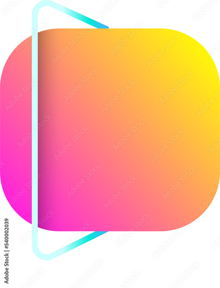 Poster png element graphic vivid gradient geometric and line. abstract background shape.