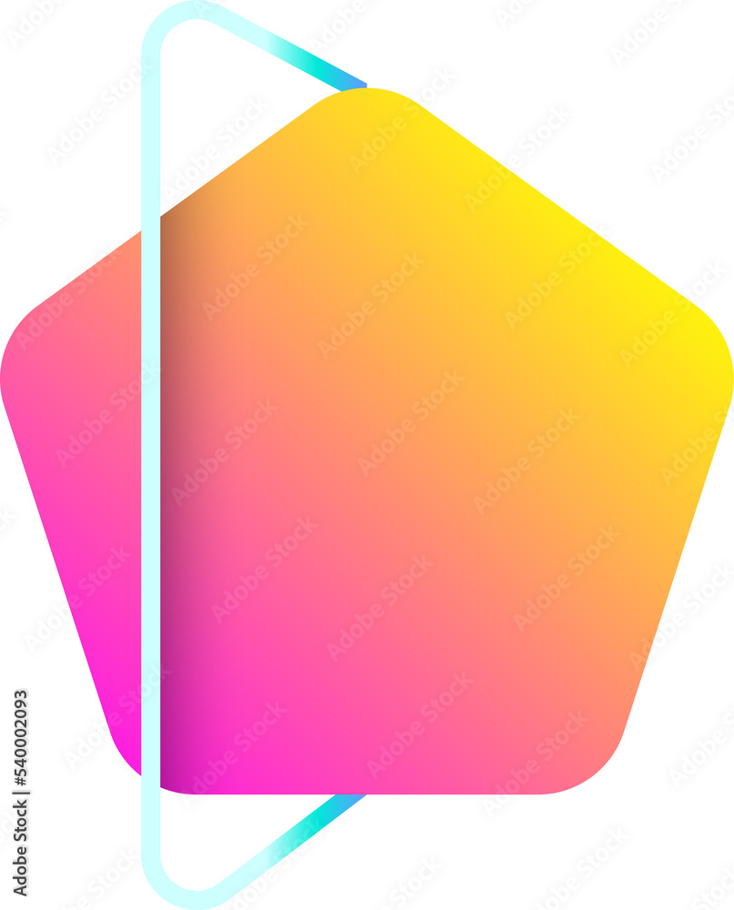Aufkleber png element graphic vivid gradient geometric and line. abstract background shape.