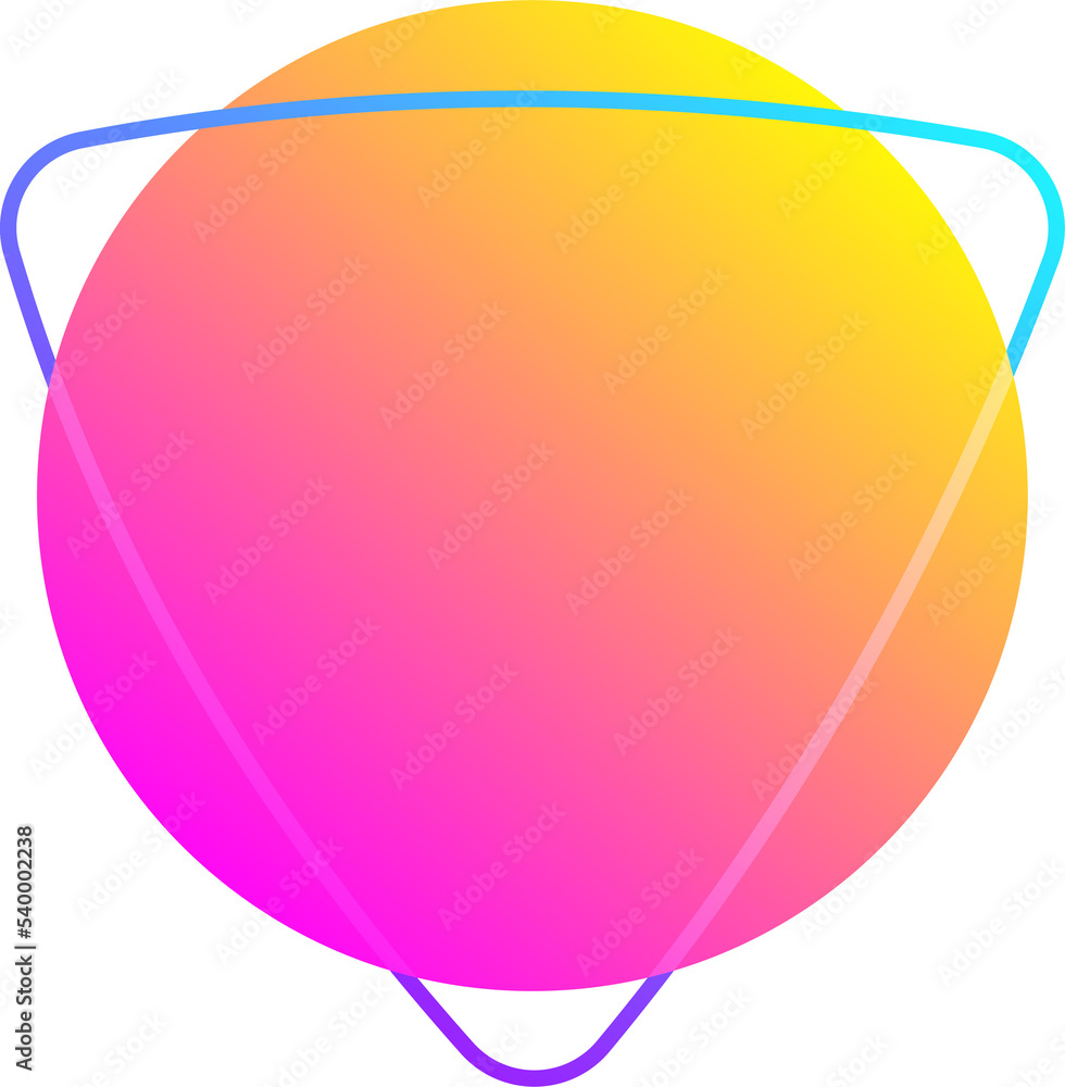 Aufkleber png element graphic vivid gradient geometric and line. abstract background shape.