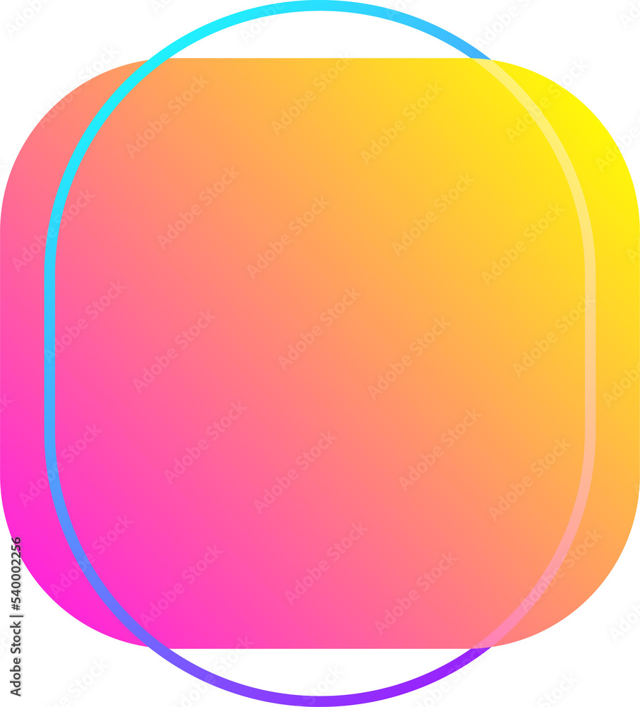 Poster png element graphic vivid gradient geometric and line. abstract background shape.
