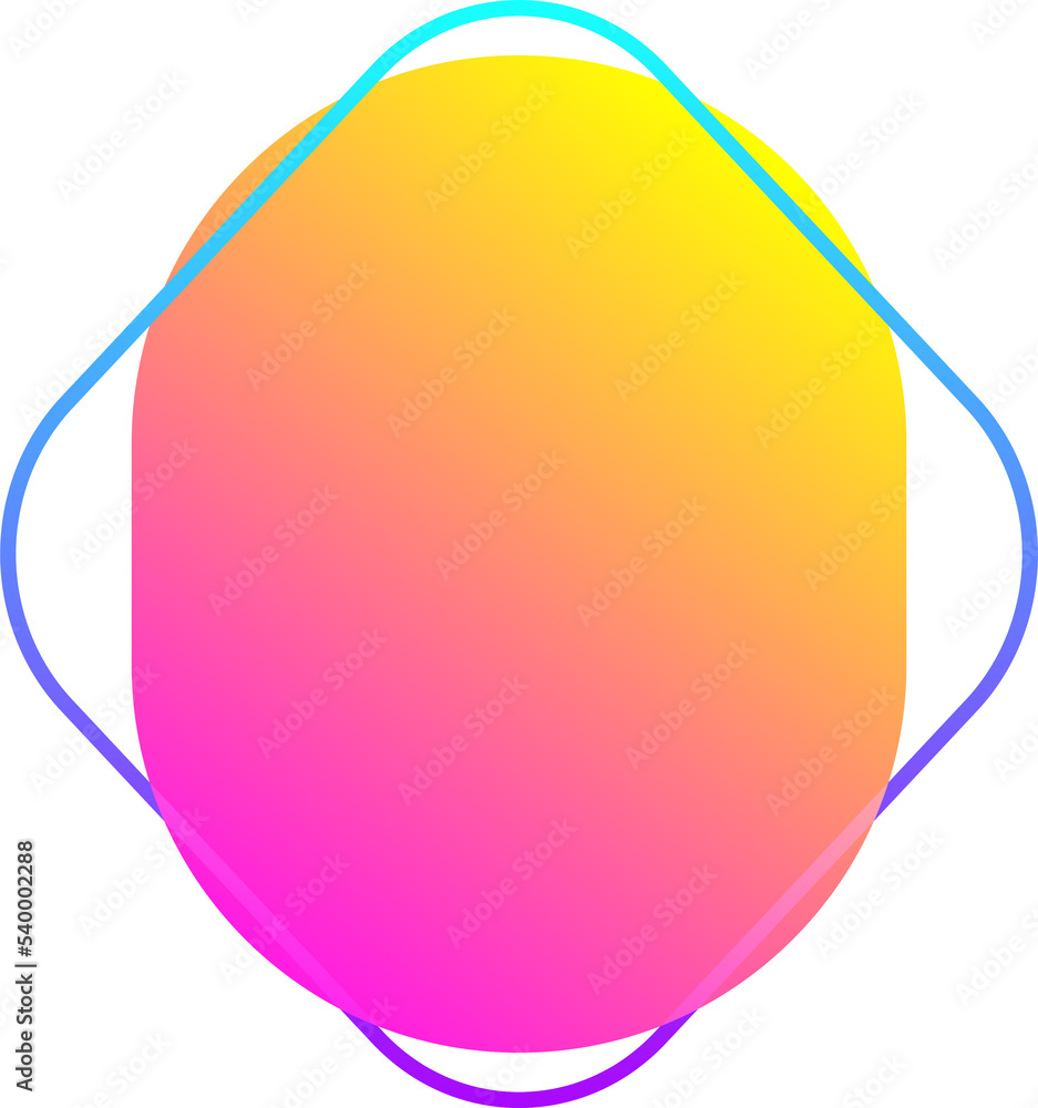 Poster png element graphic vivid gradient geometric and line. abstract background shape.
