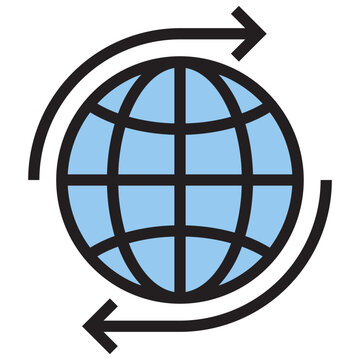 Gobal color line style icon