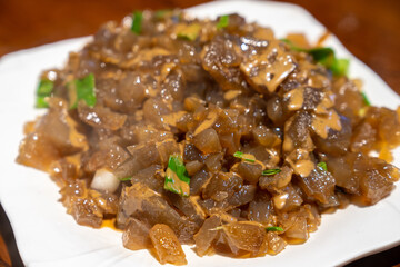 A bowl of delicious fried cold noodles