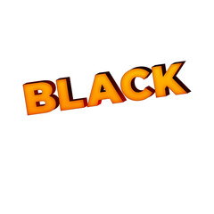 Black friday 3d text rendering