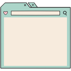 Cute Pastel Web Browser Mockup Frame 