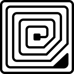 Icon RFID Radio frequency identification. PNG