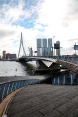 Fototapeta na wymiar Erasmus Bridge in Rotterdam, the Netherlands