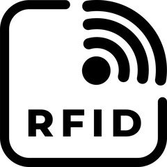 Icon RFID Radio frequency identification. PNG