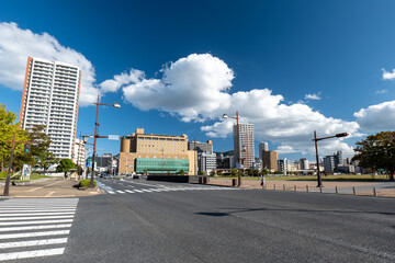 北九州市　勝山公園前の交差点