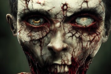 illustration of a creepy zombie