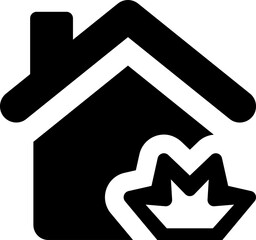 Home fire insurance icon