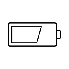 Battery outline vector icon. Linear style sign for mobile concept and web design. Logo battery illustration. Single high quality symbol.