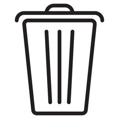 Bin outline style icon