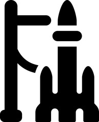 Rocket mission startup icon
