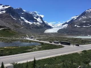 カナダ　アサバスカ氷河の風景