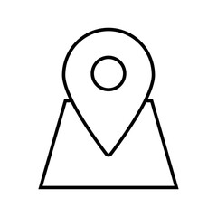 Location outline vector icon. Linear style sign for mobile concept and web design. Logo location illustration. Single high quality symbol.