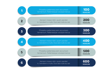 Table, schedule design template with 5 row. Vector banner.