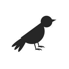 bird silhouette on white background, vector illustration EPS
