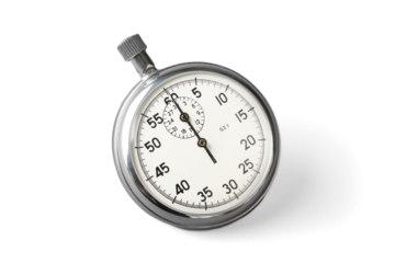 Old stopwatch isolated on a white background